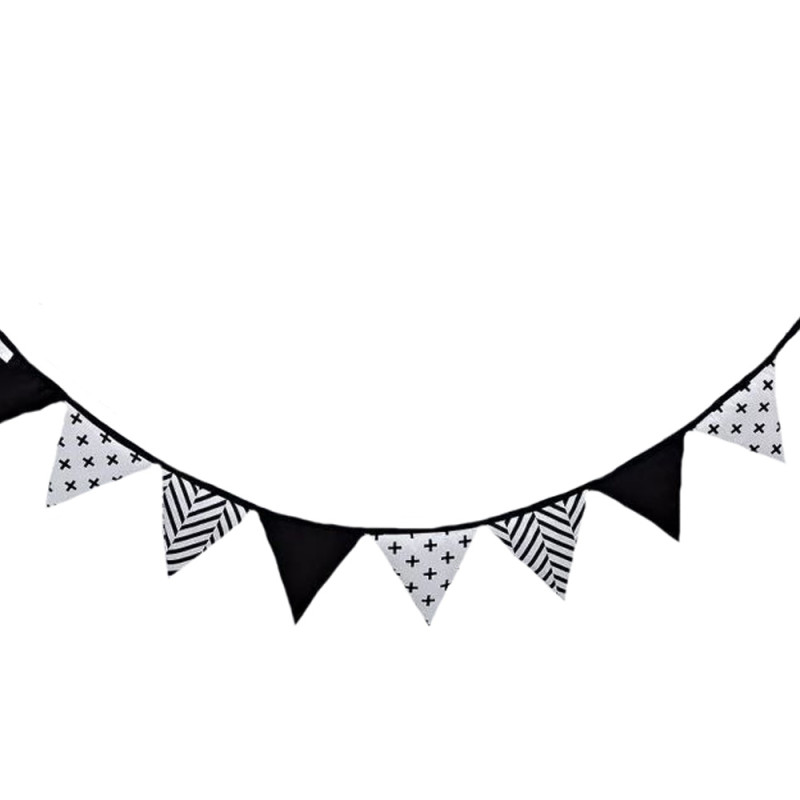 Bandeirinha Decorativa Batistela Baby Branco e Preto - 10002
