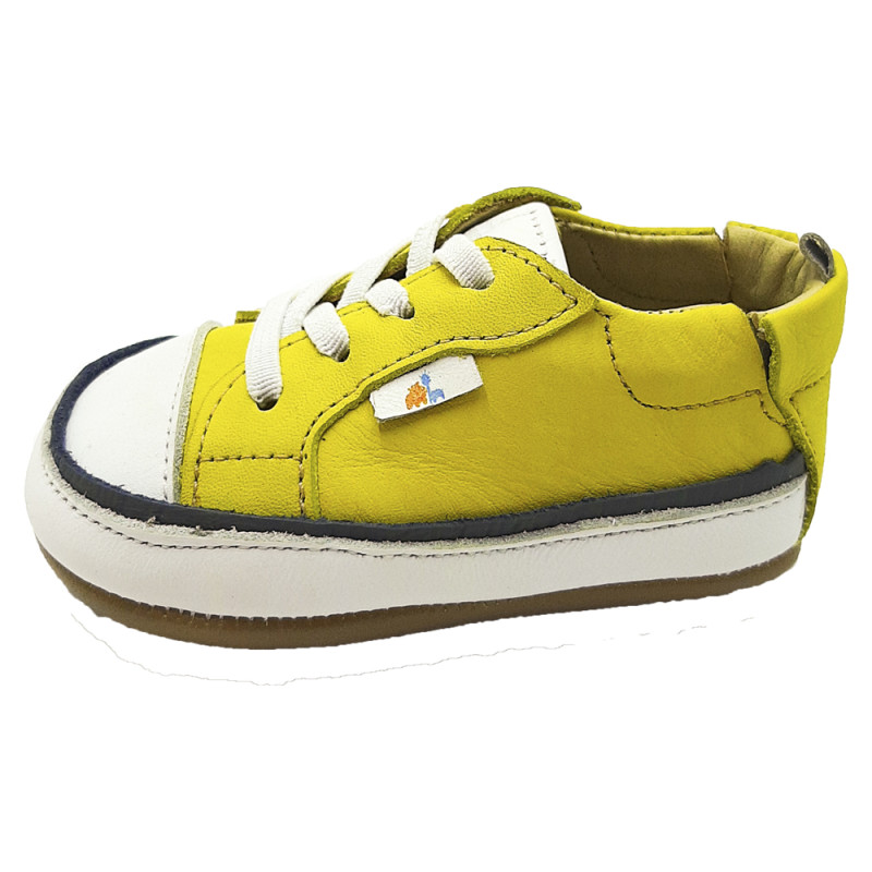 Sapatenis de Couro Lala Lipe Enzo Amarelo Lala Lipe