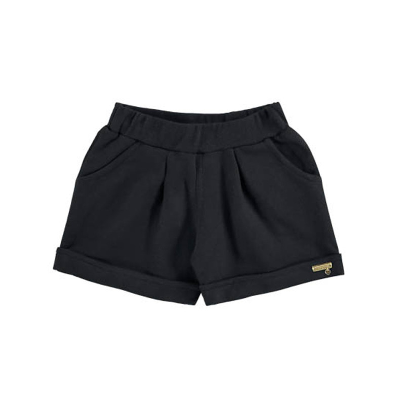 short moletom preto feminino