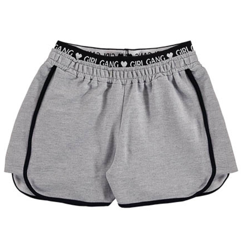 Short moletom cinza hotsell