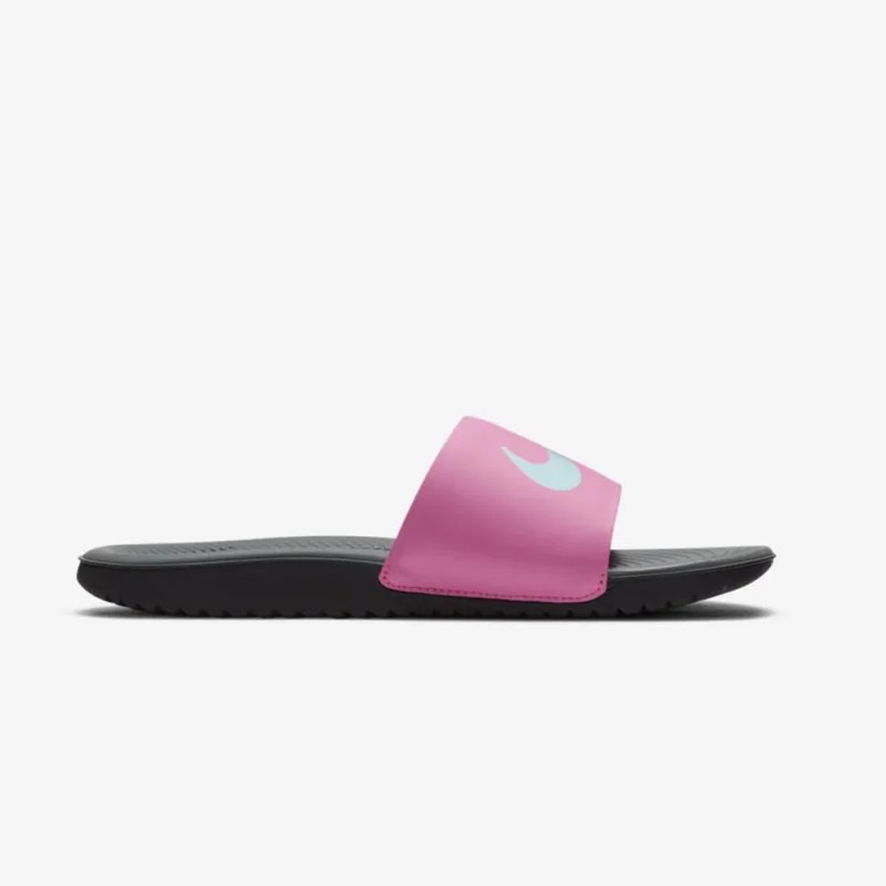Chinelo Nike Kawa Slide GS PS Rosa e Branco Lala Lipe