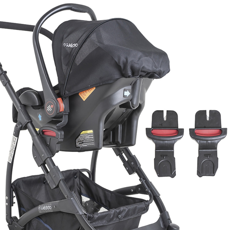 Carrinho de Bebê Travel System Kiddo Explorer Vinho + Casulo Click + Base