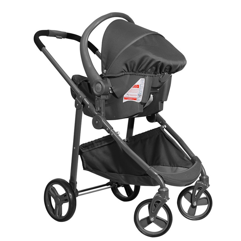 Carrinho de Bebê Travel System Galzerano Olympus + Cocoon Preto
