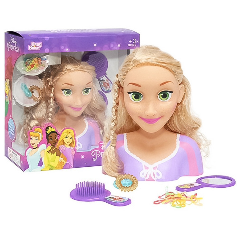 Conjunto Boneca Maquiagem Princesa Cabelo Styling Cabeça Playset Com Beleza  E Acessórios De Moda Para As Meninas