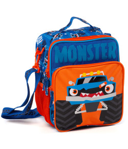 Lancheira Escolar Puket Monster Car Azul V20 - 050401782