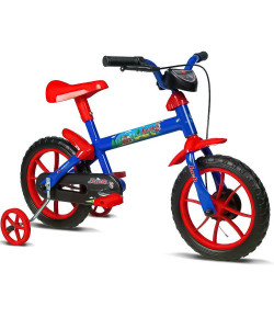Bicicleta Infantil Aro 12 Jack Azul e Vermelho Verden