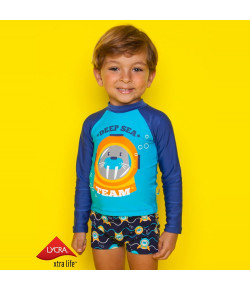 Camiseta Manga Longa Kids Puket Morsa Azul Marinho OUT18 - 110400425