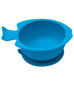 Prato Bowl de Silicone com Ventosa Azul - BUBA