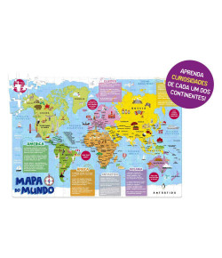 Quebra-Cabeça Toyster Mapa do Mundo 200 Peças
