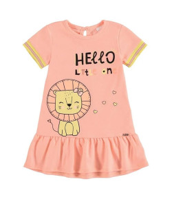 Vestido Baby Manga Curta Le Petit Kukiê Laranja Flour Tamanho GG