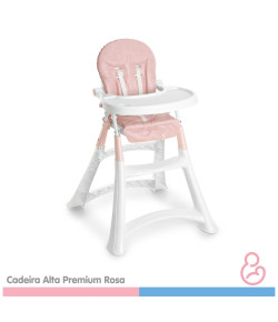 Cadeira de Refeição Premium Rosa - Galzerano