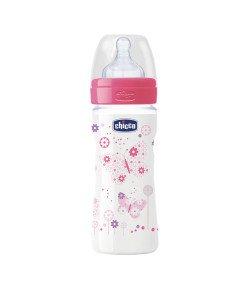 Mamadeira Chicco Wellbeing Pp Silicone 250 Ml Girl 2M