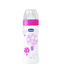 Mamadeira Chicco Wellbeing Pp Silicone 330 Ml Girl 4M