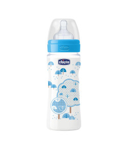Mamadeira Wellbeing Pp Silicone Chicco 330 Ml Boy 4M