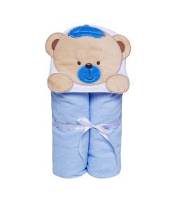 Toalha Felpuda Toys Bicinhos Urso Papi Azul