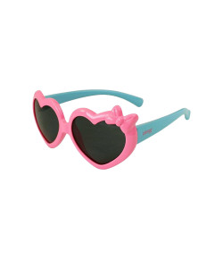 Óculos Escuro Infantil Clingo Coração Rosa e Azul  36M+