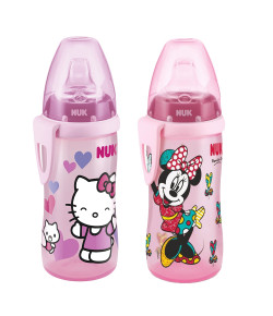 Kit Copo de Treinamento Nuk Active Cup Hello Kitty + Minnie