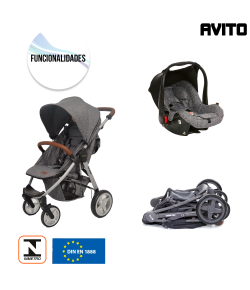 Carrinho de Bebê ABC Design Travel System Avito + Bebê Conforto Race
