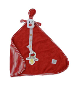Naninha Blanket Zip Toys Atoalhado Cachorrinho Listrado Vermelho