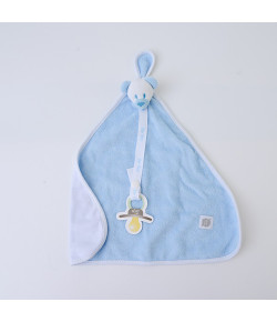 Naninha Blanket Zip Toys Atoalhado Urso Azul