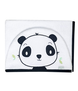 Toalha de Banho com Capuz Batistela Baby Bichinhos D048 Panda 