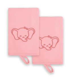 Kit com 2 Babinhas Hug Elefante Bailarina Rosa E15401B