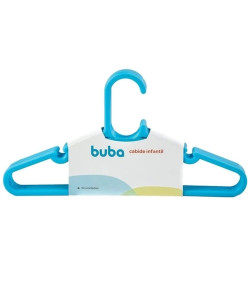 Kit Cabide 10 Unid Infantil Buba Azul 12717