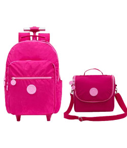 Kit Escolar Tam 16 Xeryus Trendy S3 Pink Mochila R + Lancheira