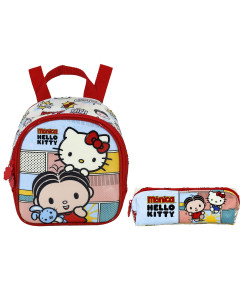 Kit Escolar Lancheira + Estojo Xeryus Mônica e Hello Kitty BFF (7914+7916)