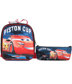 Kit Escolar Lancheira + Estojo Simples Dermiwil Carros Piston Cup (51811+51813)