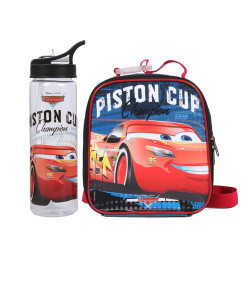 Kit Escolar Lancheira + Garrafa Dermiwil Carros Piston Cup (51812+51813)