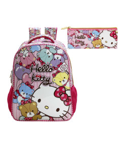 Kit Escolar Mochila 14 + Estojo Xeryus Hello Kitty Tiny Bears (7863+7866)