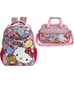 Kit Escolar Mochila 14 + Sacola Xeryus Hello Kitty Tiny Bears (7863+7867)