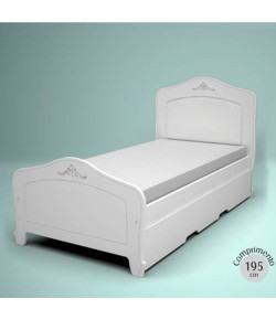 Cama de Solteiro Nantes com Cama Reserva Branco Fosco JC MÓVEIS