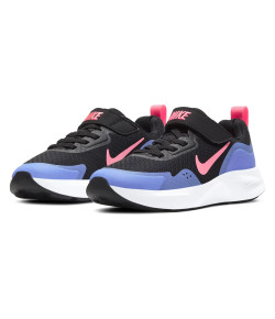 Tênis Infantil Nike Wearallday (PS) Preto e Lílas V21 CJ3817 009