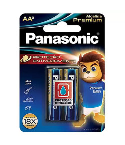 Pilhas Panas Premium Pequena  AA Panasonic 2 unidades
