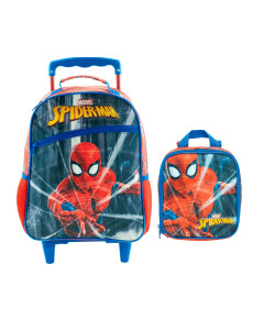 Kit Escolar Tam 14 Xeryus Spider Man Protector Mochila R + Lancheira