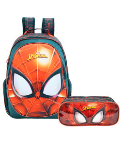 Kit Escolar Tam16 Xeryus Spider Man Masked Mochila + Estojo