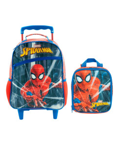 Kit Escolar Tam 16 Xeryus Spider Man Protector Mochila R + Lancheira