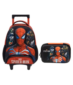 Kit Escolar Tam 16Xeryus Spider Man S1 Mochila R + Estojo Especial