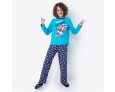 Pijama Manga Longa Urso Viking Teen 1/2 Puket Azul 030501808