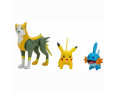 3 Figuras de Batalha Pikachu, Mudkip e Boltund