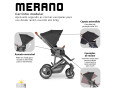 Carrinho de Bebê ABC Design Travel System Merano Woven Black + Moisés