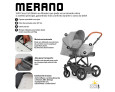 Carrinho de Bebê Travel System ABC Design Merano Woven Grey + Moisés