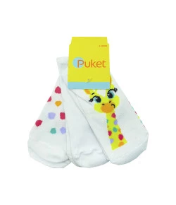 Tripack de Meia Puket Club Baby Girafa 010203008