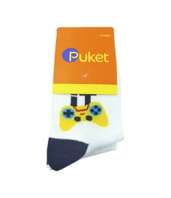 Tripack de Meia Puket Club Kids Game 010402738