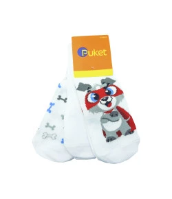 Tripack de Meia Puket Club Kids Dog 010402739