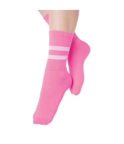 Meia Básica Puket Kids Rosa Flour | Tamanho: 28 a 33