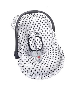 Capa Para Bebê Conforto Batistela Baby Cruzinha Preto - 02063