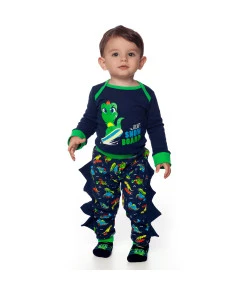 Pijama Manga Longa Baby Puket Azul Marinho INV19 - 030200496